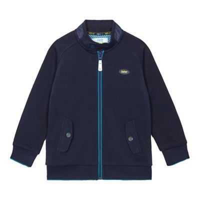 Boys' blue Harrington zip-through jacket